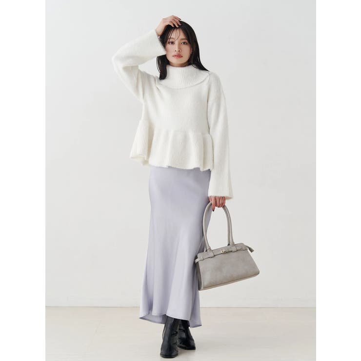 【WEB限定カラーあり】オフタートルペプラムニット | MERCURYDUO | 詳細画像6 