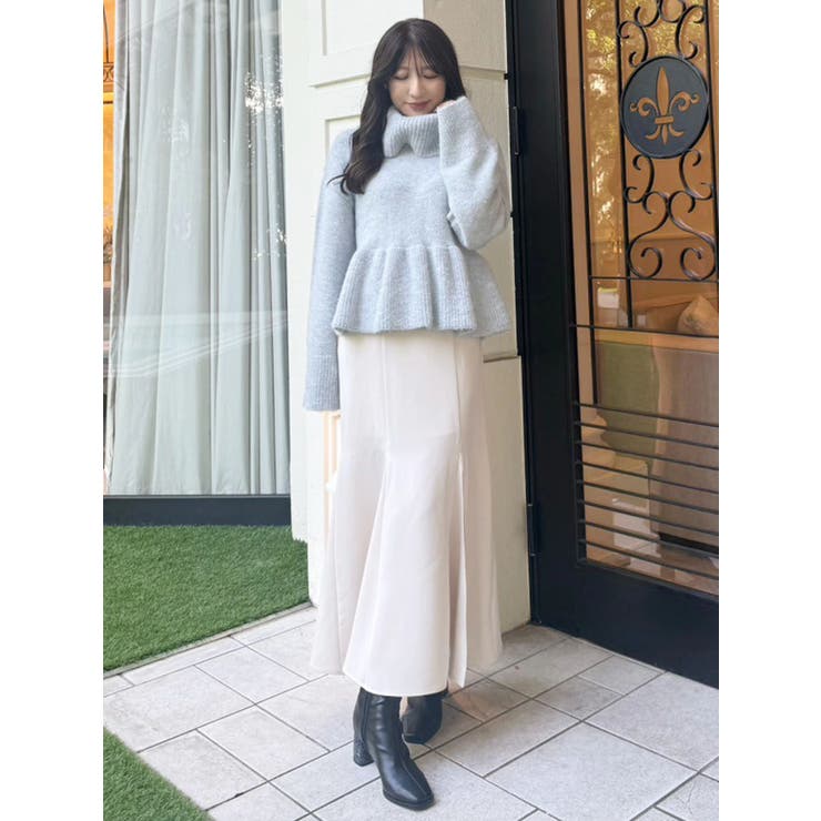 【WEB限定カラーあり】オフタートルペプラムニット | MERCURYDUO | 詳細画像8 