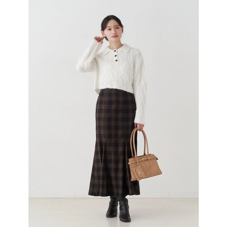 ケーブルポロ衿ニット | MERCURYDUO | 詳細画像13 