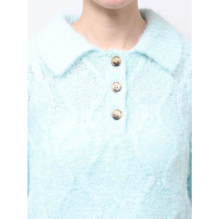 ケーブルポロ衿ニット | MERCURYDUO | 詳細画像17 