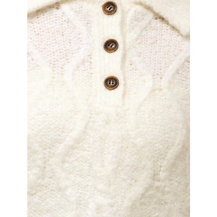 ケーブルポロ衿ニット | MERCURYDUO | 詳細画像22 