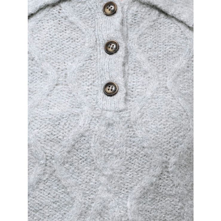 ケーブルポロ衿ニット | MERCURYDUO | 詳細画像23 