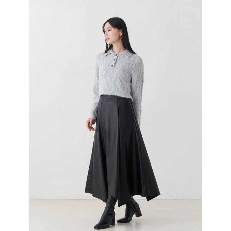 ケーブルポロ衿ニット | MERCURYDUO | 詳細画像8 