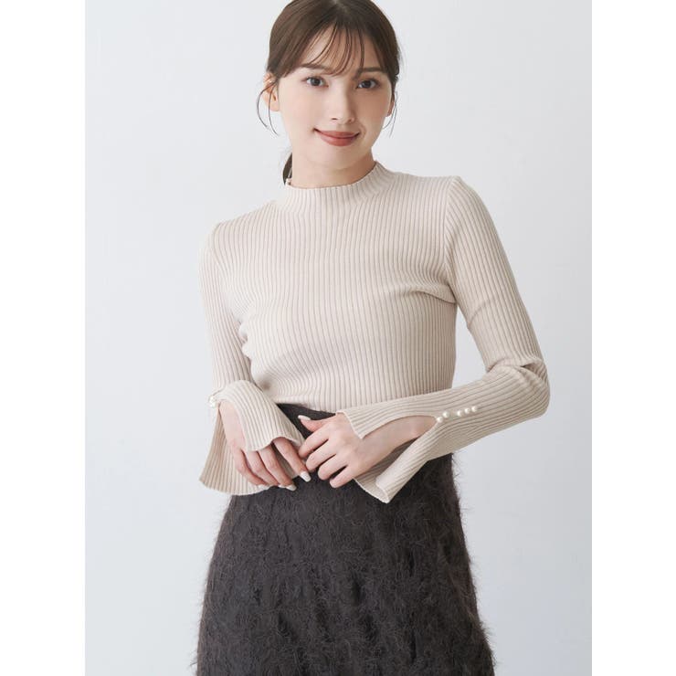 【追加生産】フレアスリーブハイネックリブニット | MERCURYDUO | 詳細画像7 