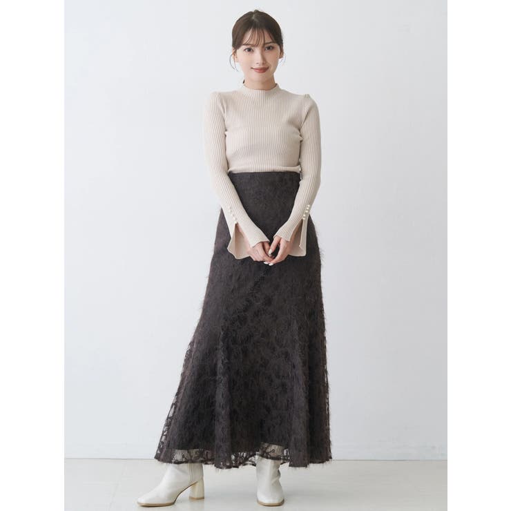 【追加生産】フレアスリーブハイネックリブニット | MERCURYDUO | 詳細画像8 