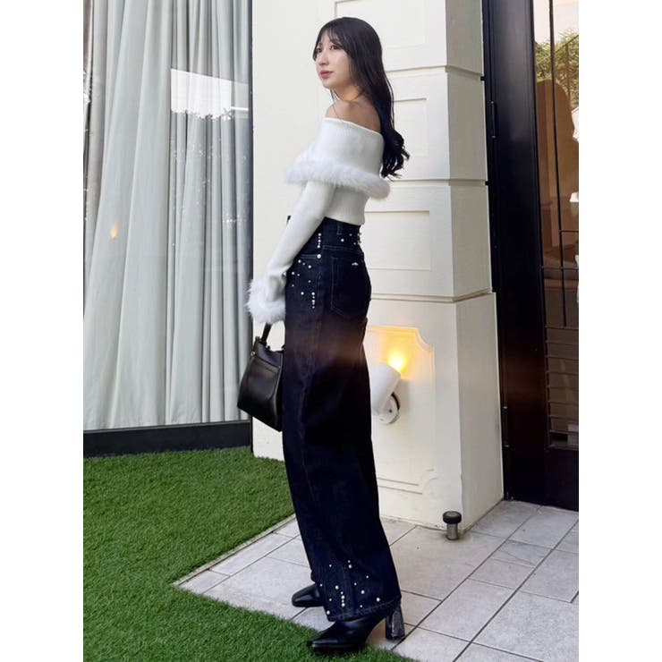 【追加生産】フェイクファートリミングニット | MERCURYDUO | 詳細画像26 