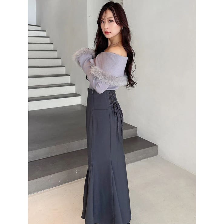 【追加生産】フェイクファートリミングニット | MERCURYDUO | 詳細画像35 