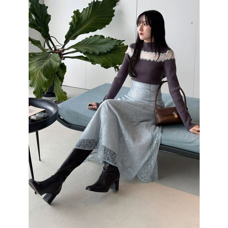 レースカッティングニット | MERCURYDUO | 詳細画像14 