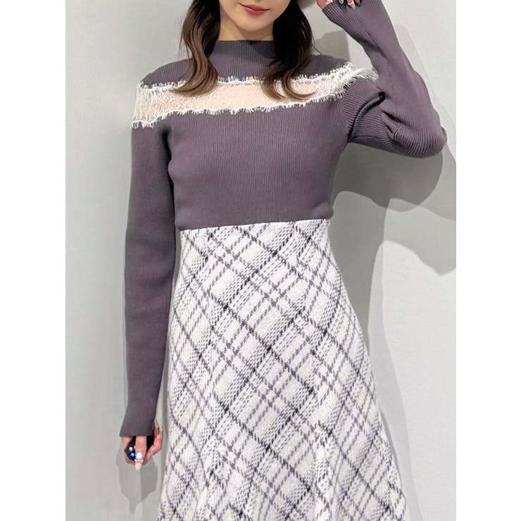 レースカッティングニット | MERCURYDUO | 詳細画像2 