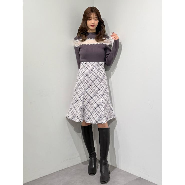 レースカッティングニット | MERCURYDUO | 詳細画像3 