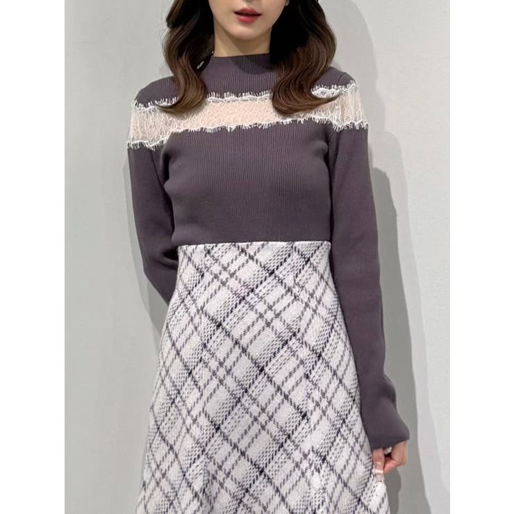 レースカッティングニット | MERCURYDUO | 詳細画像4 