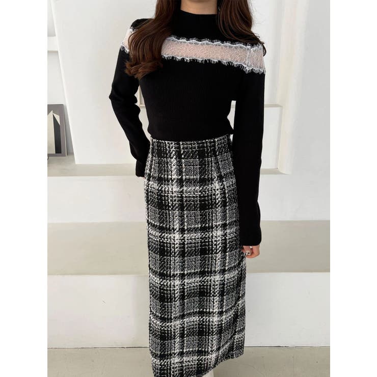 レースカッティングニット | MERCURYDUO | 詳細画像8 