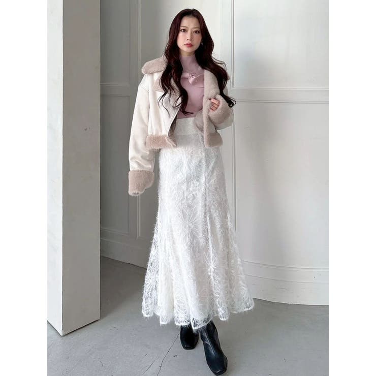 オフショルリボンパールニット | MERCURYDUO | 詳細画像10 