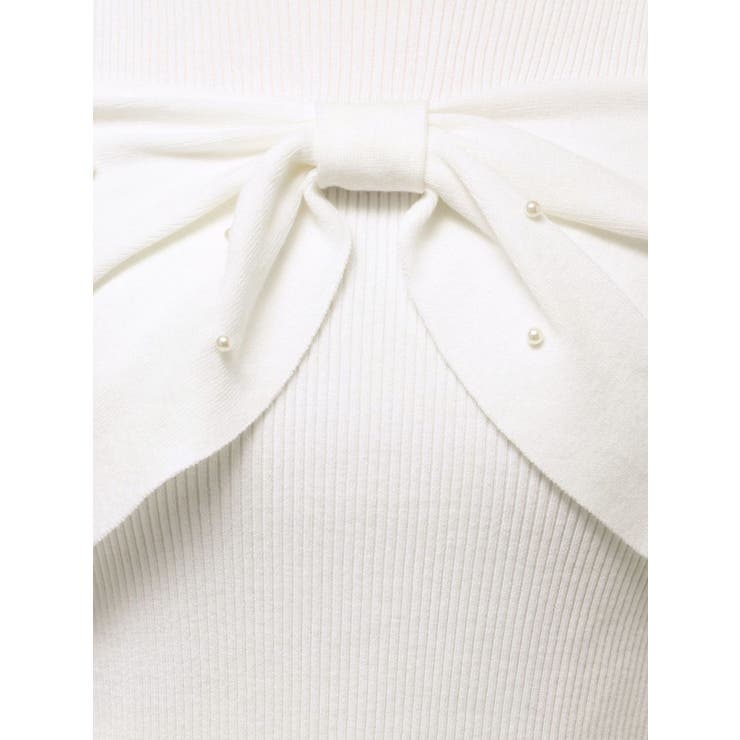 オフショルリボンパールニット | MERCURYDUO | 詳細画像26 