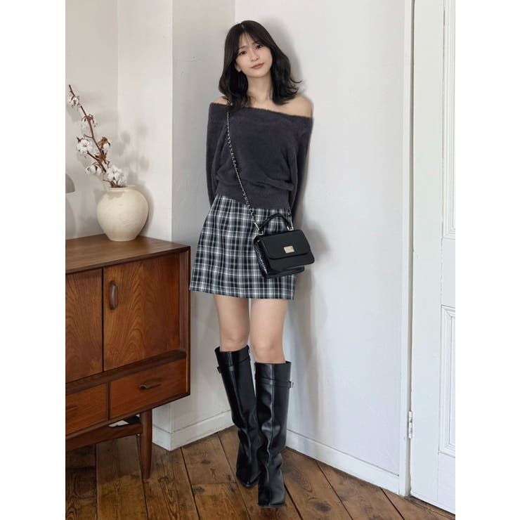 【追加生産】ミニシャギーオフショルニット | MERCURYDUO | 詳細画像14 