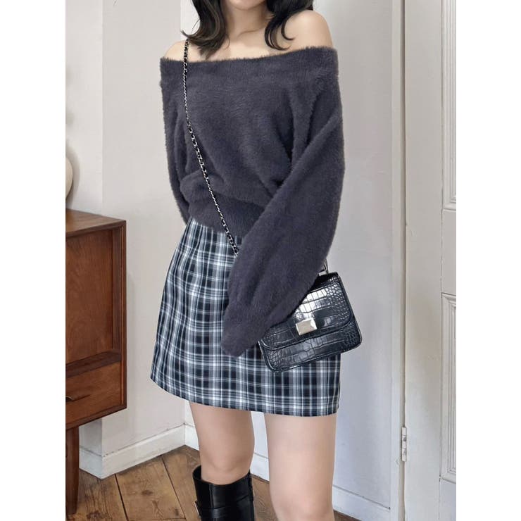 【追加生産】ミニシャギーオフショルニット | MERCURYDUO | 詳細画像15 