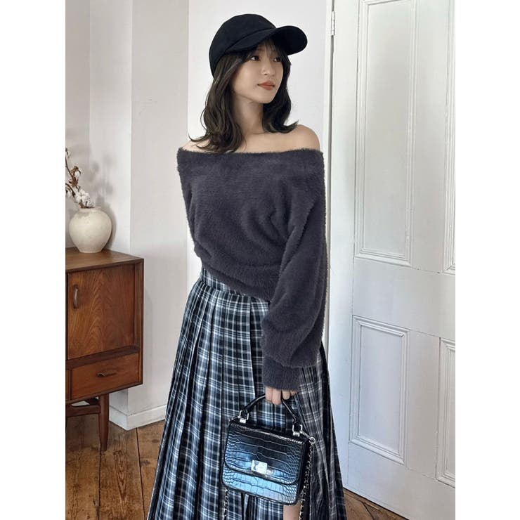 【追加生産】ミニシャギーオフショルニット | MERCURYDUO | 詳細画像21 