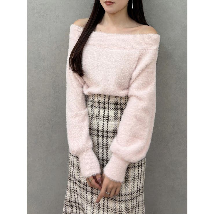 【追加生産】ミニシャギーオフショルニット | MERCURYDUO | 詳細画像27 