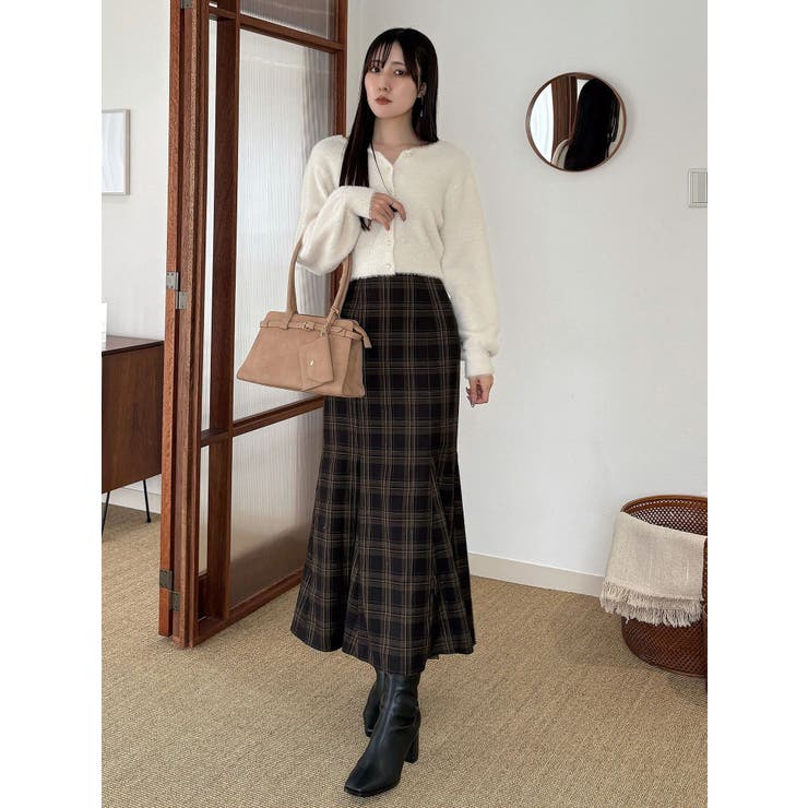 ミニシャギークルーネックカーディガン | MERCURYDUO | 詳細画像10 