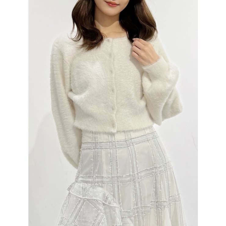 ミニシャギークルーネックカーディガン | MERCURYDUO | 詳細画像17 