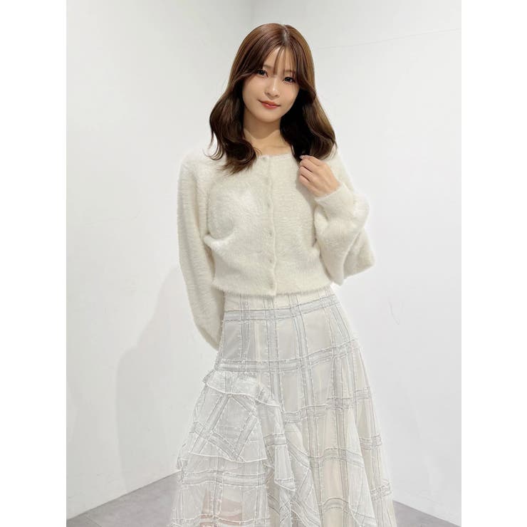 ミニシャギークルーネックカーディガン | MERCURYDUO | 詳細画像18 