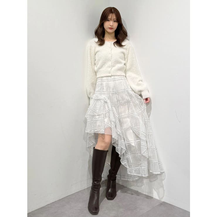 ミニシャギークルーネックカーディガン | MERCURYDUO | 詳細画像19 