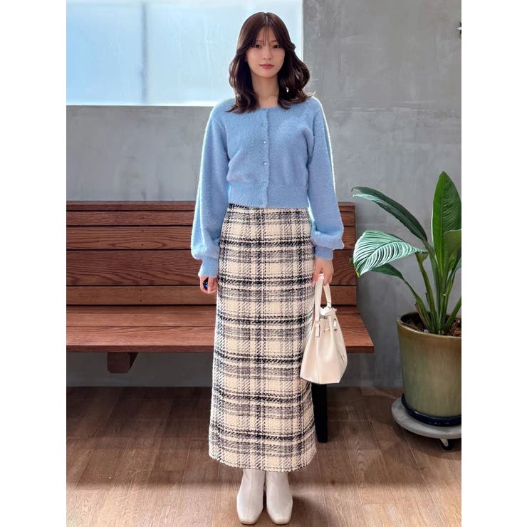 ミニシャギークルーネックカーディガン | MERCURYDUO | 詳細画像38 