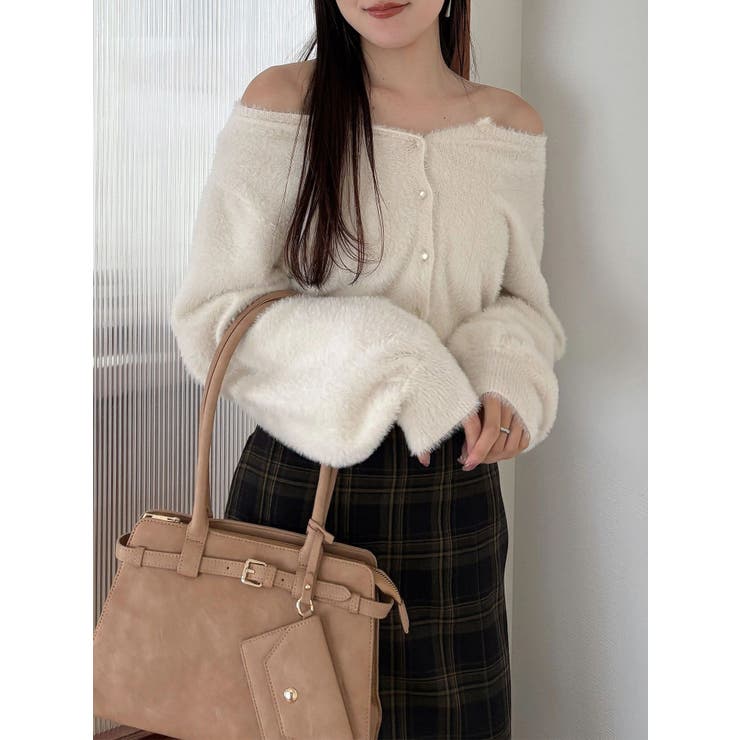 ミニシャギークルーネックカーディガン | MERCURYDUO | 詳細画像9 