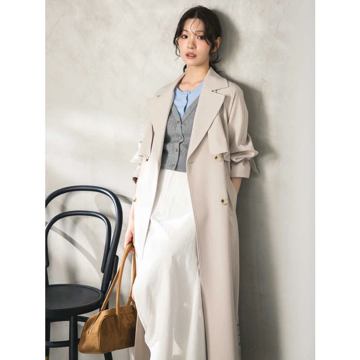 バックチュールトレンチコート | MERCURYDUO | 詳細画像4 