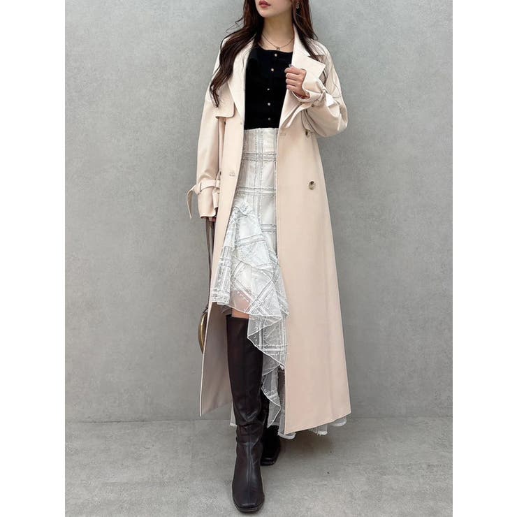 ピンク | バックチュールトレンチコート | MERCURYDUO