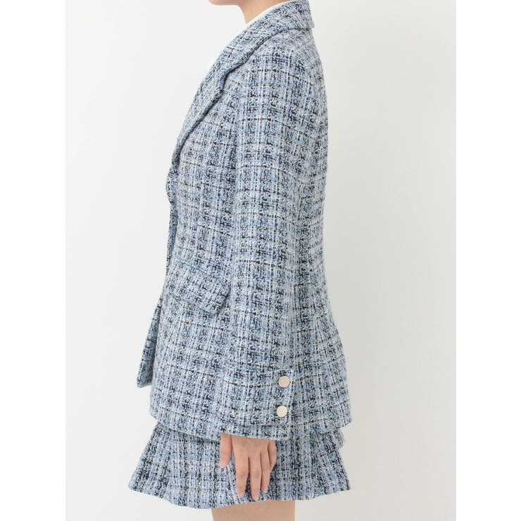 【セットアップ着用可】フィットアンドフレアツイードジャケット | MERCURYDUO | 詳細画像15 