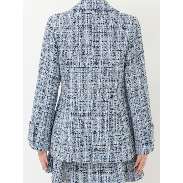 【セットアップ着用可】フィットアンドフレアツイードジャケット | MERCURYDUO | 詳細画像16 