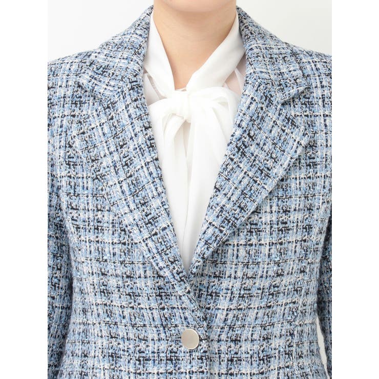 【セットアップ着用可】フィットアンドフレアツイードジャケット | MERCURYDUO | 詳細画像17 