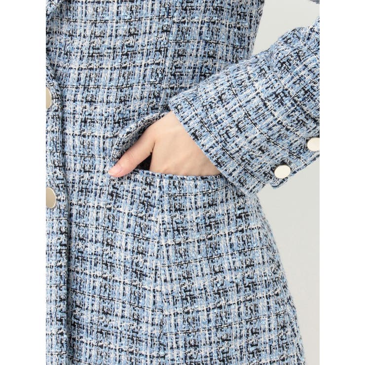 【セットアップ着用可】フィットアンドフレアツイードジャケット | MERCURYDUO | 詳細画像19 