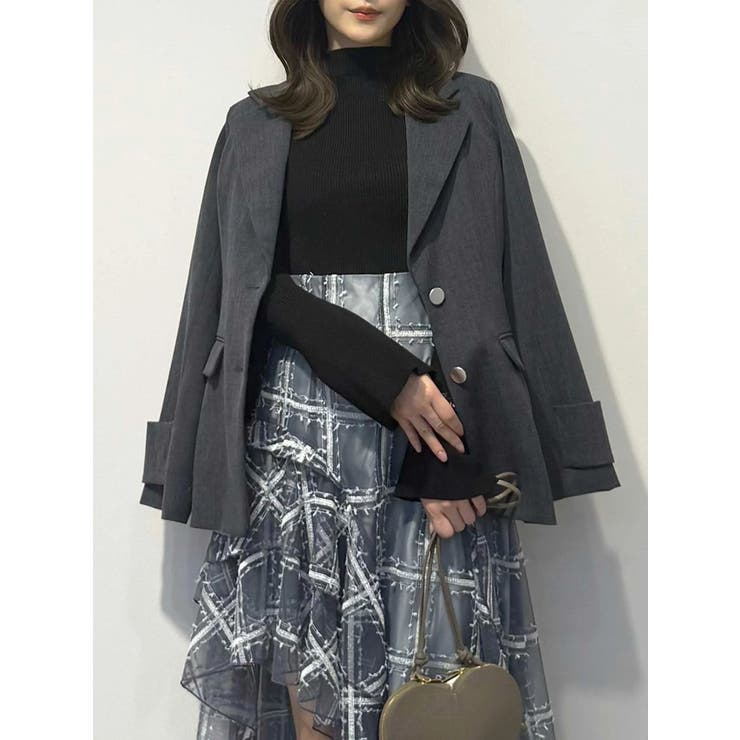 【セットアップ着用可】フィットアンドフレアジャケット | MERCURYDUO | 詳細画像14 