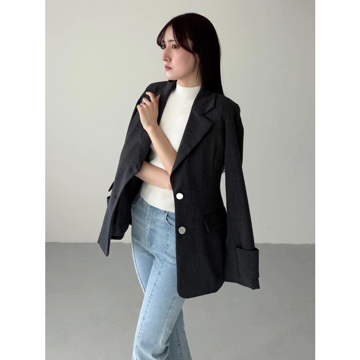 【セットアップ着用可】フィットアンドフレアジャケット | MERCURYDUO | 詳細画像8 