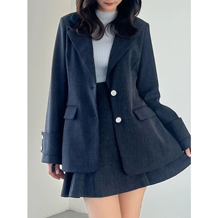 【セットアップ着用可】フィットアンドフレアジャケット | MERCURYDUO | 詳細画像9 