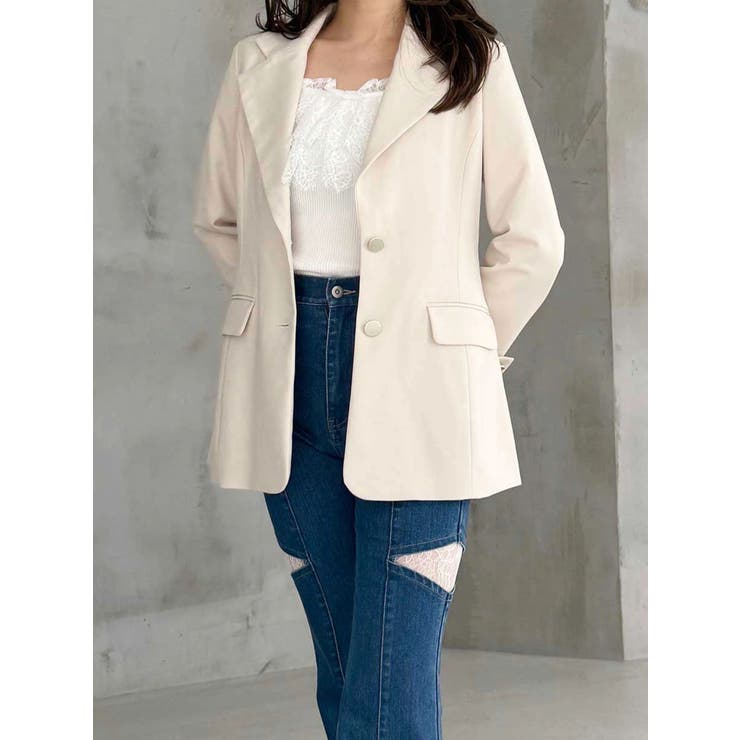 アイボリー | 【セットアップ着用可】フィットアンドフレアジャケット | MERCURYDUO