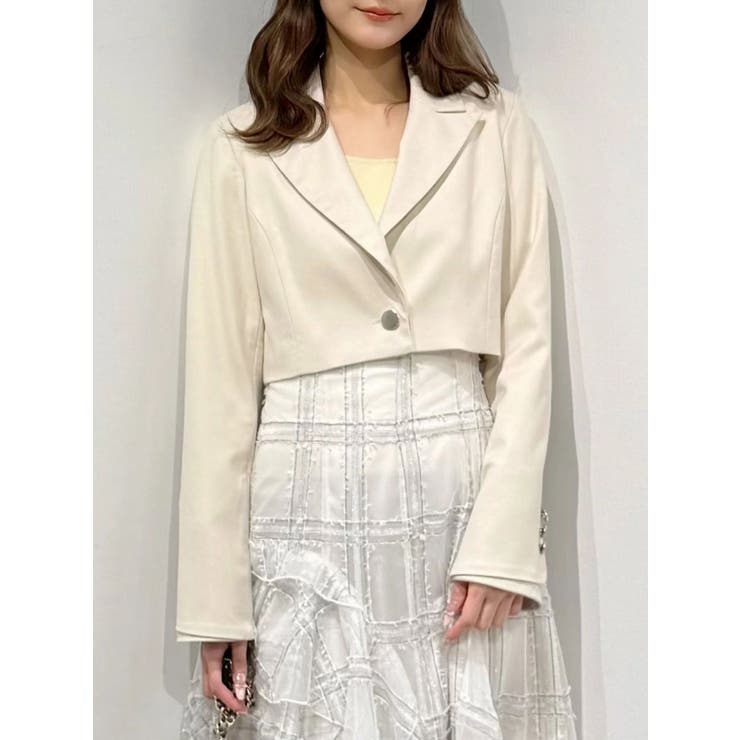 【セットアップ着用可】クロップドジャケット | MERCURYDUO | 詳細画像1 