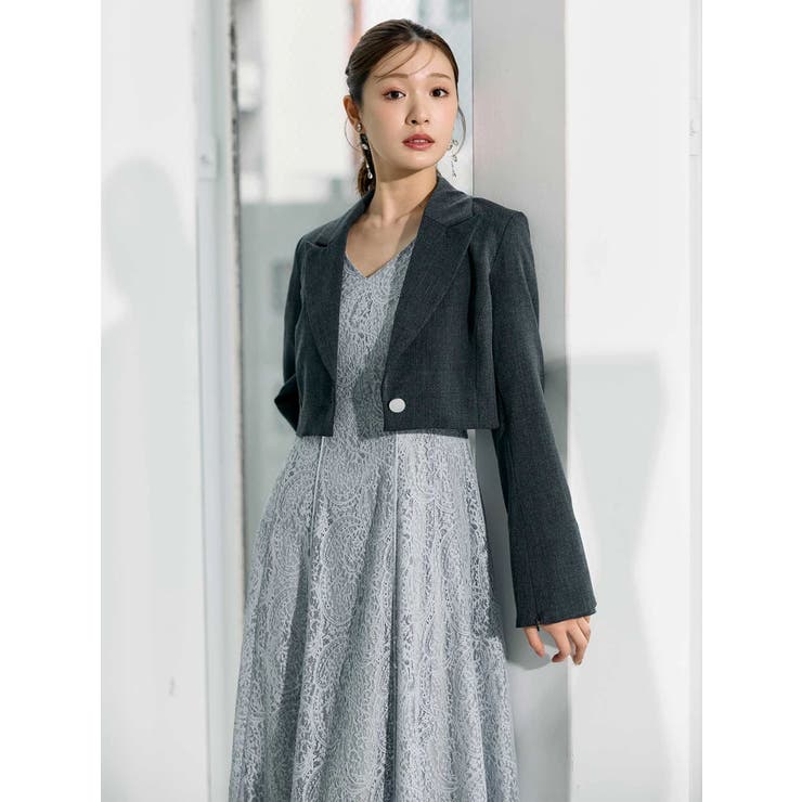 【セットアップ着用可】クロップドジャケット | MERCURYDUO | 詳細画像3 