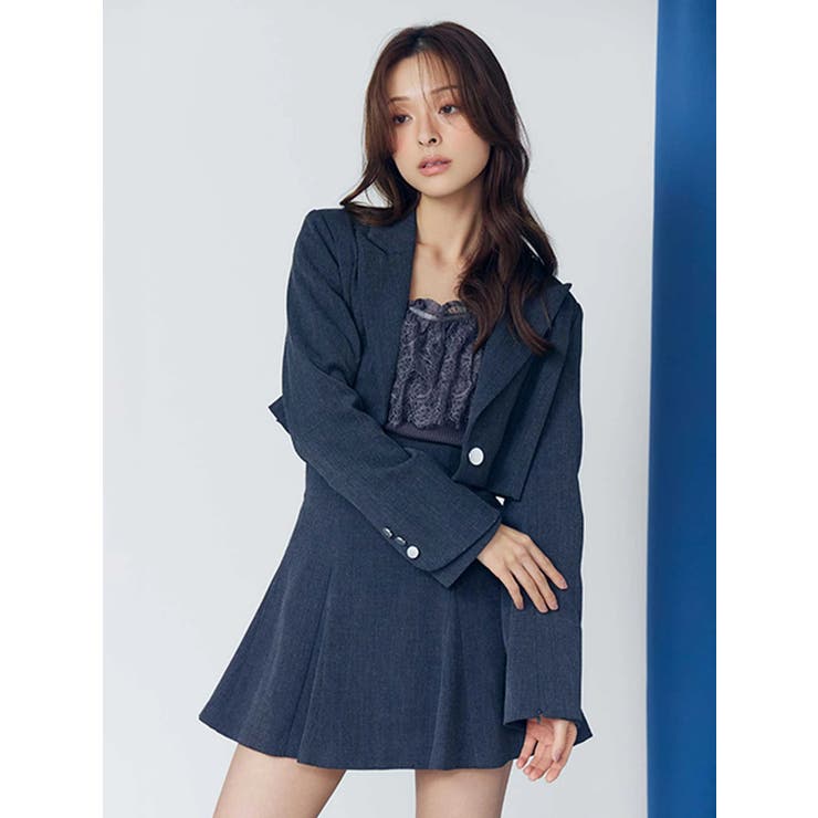 【セットアップ着用可】クロップドジャケット | MERCURYDUO | 詳細画像6 