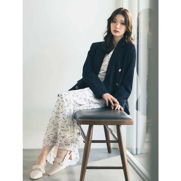 メタルボタン使い紺ブレザー | MERCURYDUO | 詳細画像3 