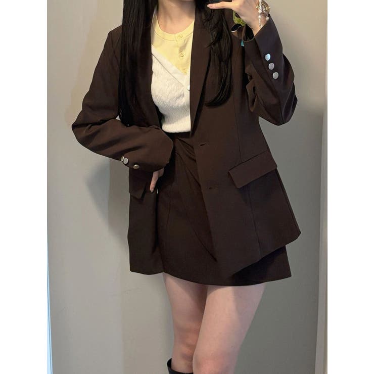 【セットアップ着用可】バックドレープジャケット | MERCURYDUO | 詳細画像7 