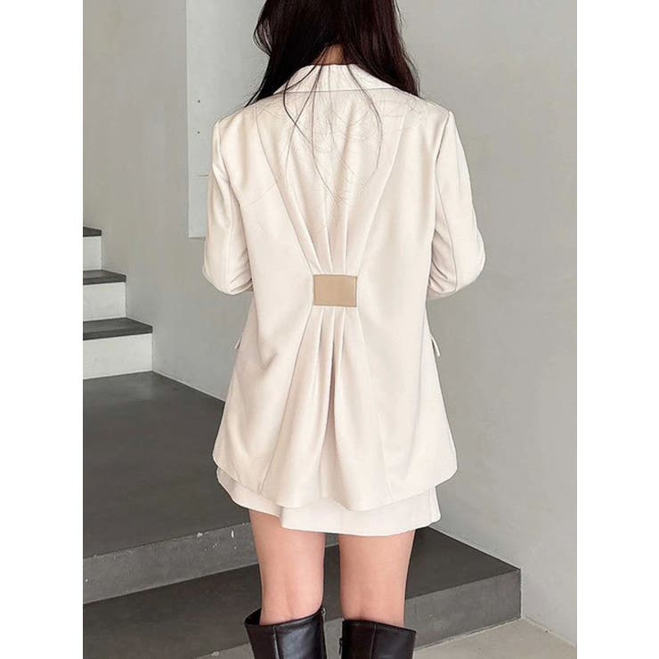 アイボリー | 【セットアップ着用可】バックドレープジャケット | MERCURYDUO