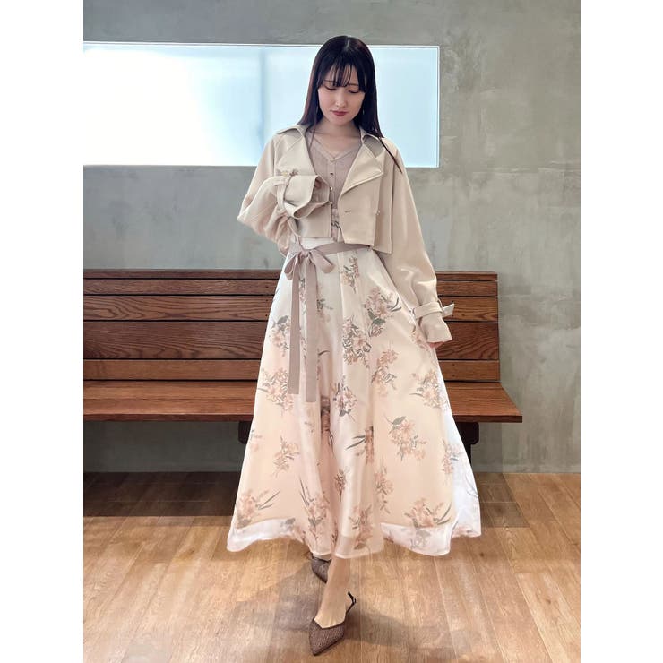 【セットアップ着用可】ショートトレンチコート | MERCURYDUO | 詳細画像13 