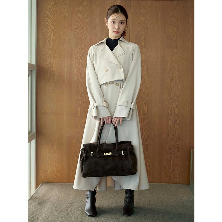 【セットアップ着用可】ショートトレンチコート | MERCURYDUO | 詳細画像2 