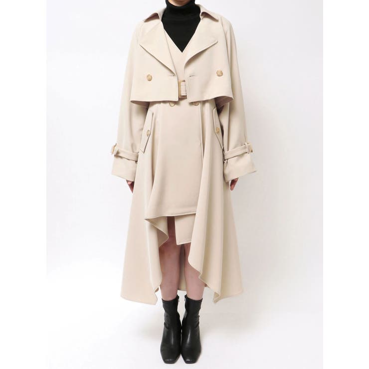 【セットアップ着用可】ショートトレンチコート | MERCURYDUO | 詳細画像26 