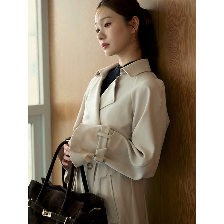 【セットアップ着用可】ショートトレンチコート | MERCURYDUO | 詳細画像4 