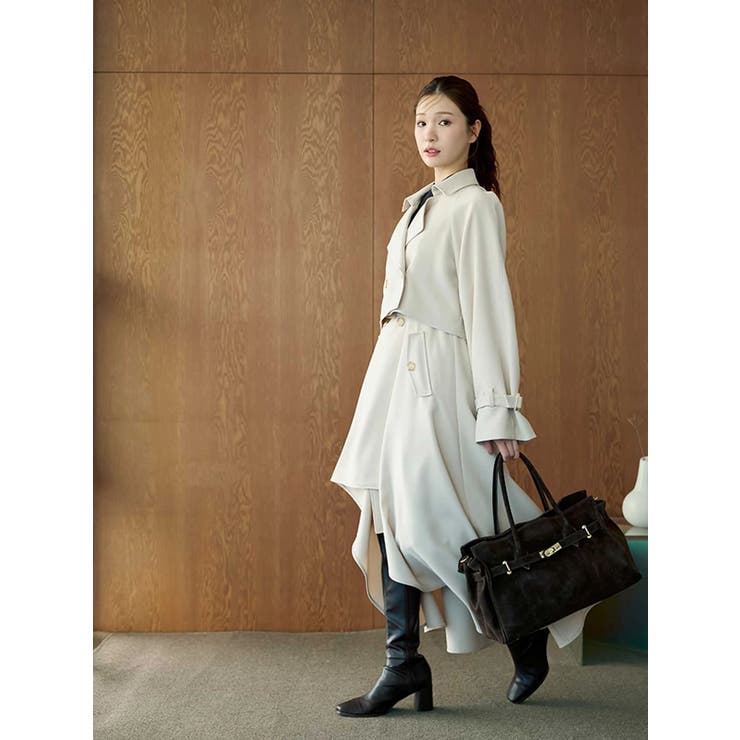 【セットアップ着用可】ショートトレンチコート | MERCURYDUO | 詳細画像5 