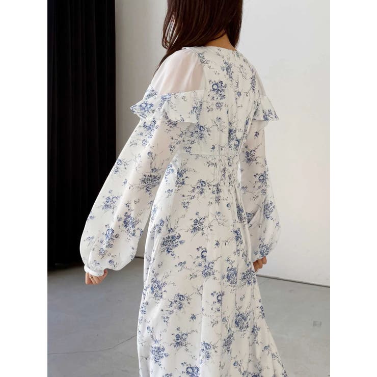 ラッフルカラーパターンワンピース | MERCURYDUO | 詳細画像10 